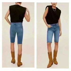 Mango Denim Bermuda Shorts